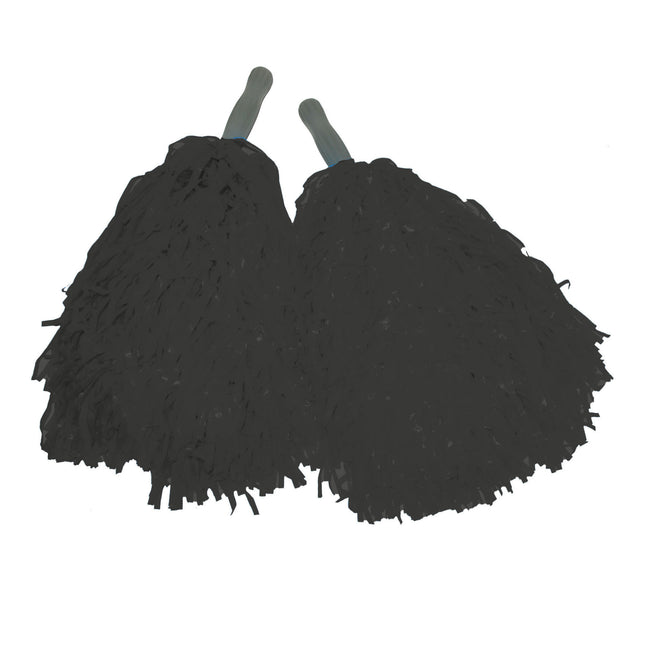 Feestbazaar Pom Pom Zwart Stick (2st)
