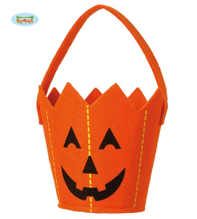 Feestbazaar Pompoen emmer vilt 30cm