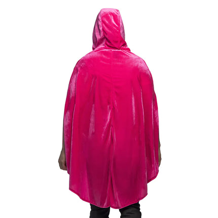 Feestbazaar Poncho Flamingo Fluweel Volwassenen Deluxe