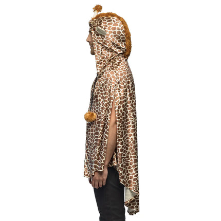 Feestbazaar Poncho Giraffeprint Volwassenen Deluxe