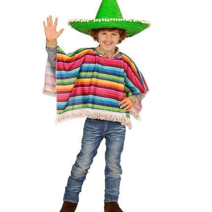 Feestbazaar Poncho meerkleurig kind