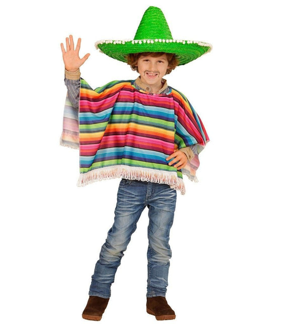 Feestbazaar Poncho meerkleurig kind