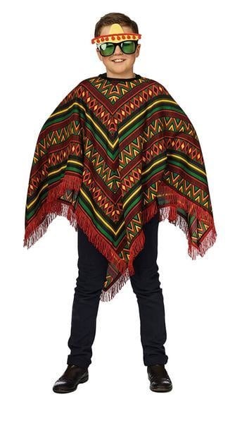 Feestbazaar Poncho Mexicaans kind