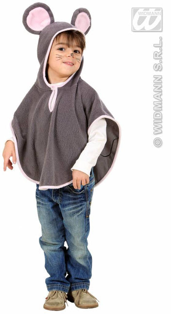 Feestbazaar Poncho pluche kleine muis