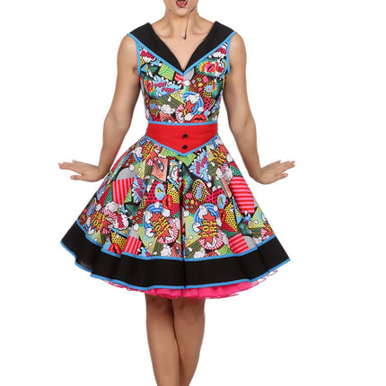 Feestbazaar Pop-Art Rock & Roll jurk Dames