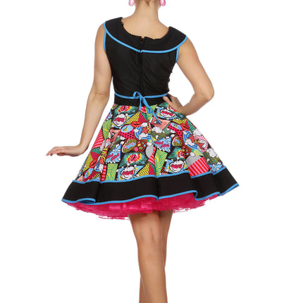 Feestbazaar Pop-Art Rock & Roll jurk Dames