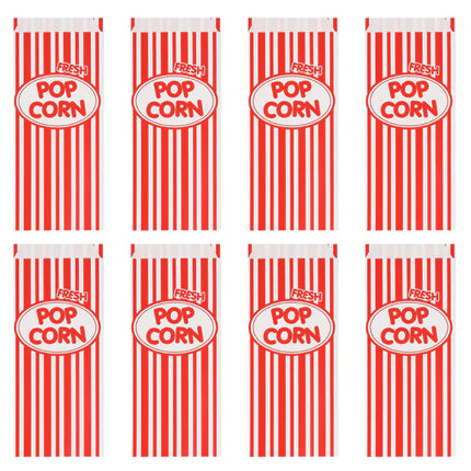 Feestbazaar Popcorn Uitdeelzakjes Retro (8st)