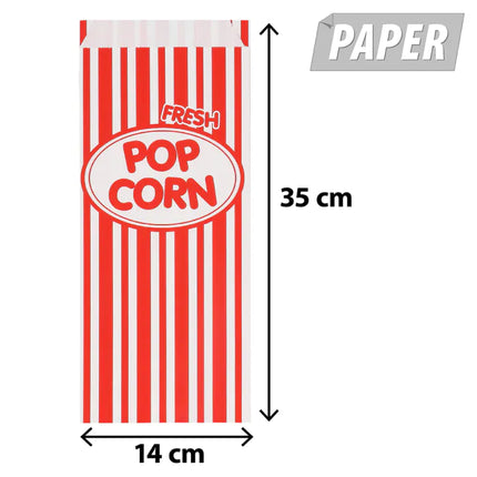 Feestbazaar Popcorn Uitdeelzakjes Retro (8st)
