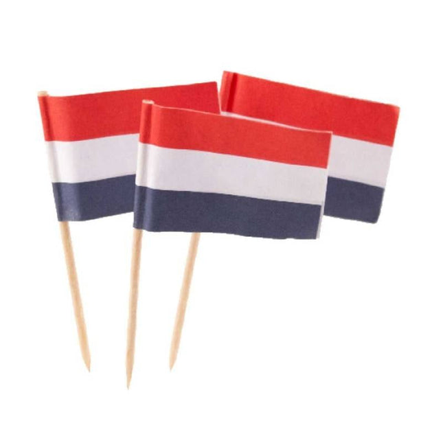 Feestbazaar Prikker Nederlandse vlag - 50 stuks