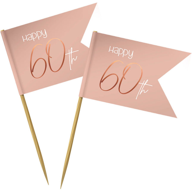 Feestbazaar Prikkers 60 Jaar Elegant Blush (36st)