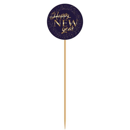 Feestbazaar Prikkers "Happy New Year" hotstamp 8st