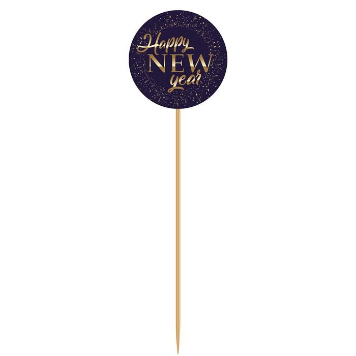 Feestbazaar Prikkers "Happy New Year" hotstamp 8st