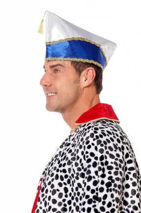 Feestbazaar Prinsenmuts blauw/wit
