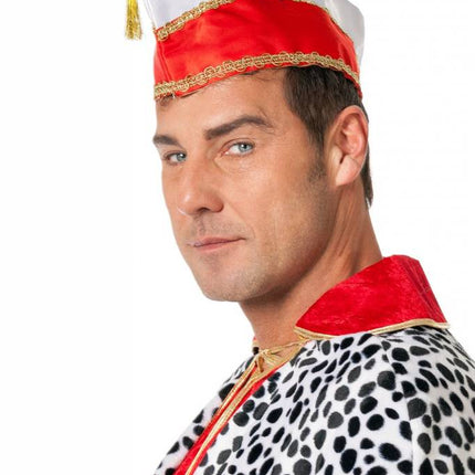 Feestbazaar Prinsenmuts rood/wit