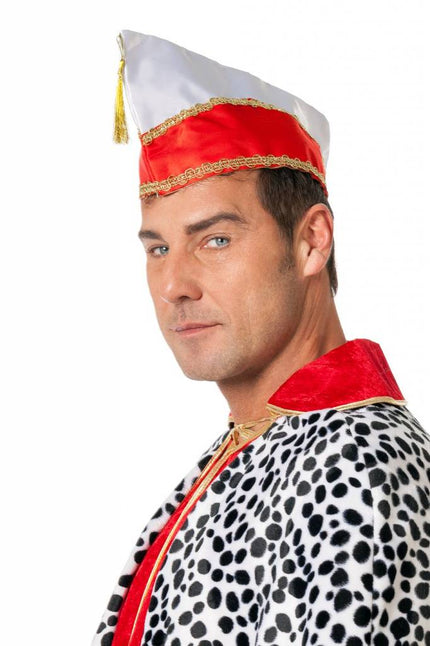 Feestbazaar Prinsenmuts rood/wit