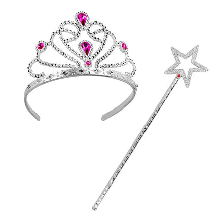Feestbazaar Prinsessen Set Tiara & Staf Magic