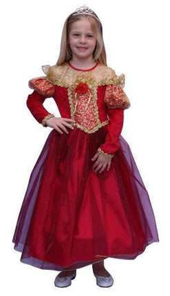 Feestbazaar Prinsessen verkleedkleren rood/goud