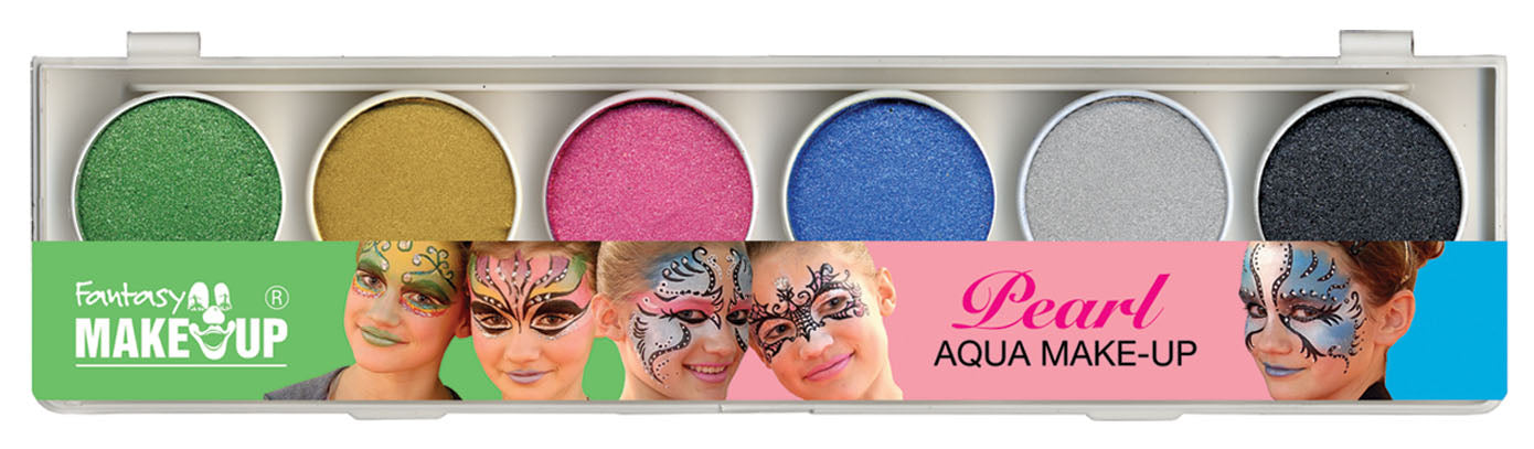 Feestbazaar Professionele Schmink Pearl 6 Kleuren