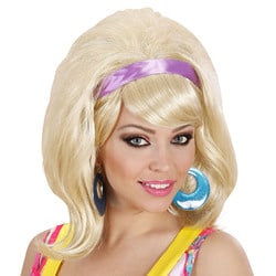 Feestbazaar Pruik 60's modieus blond