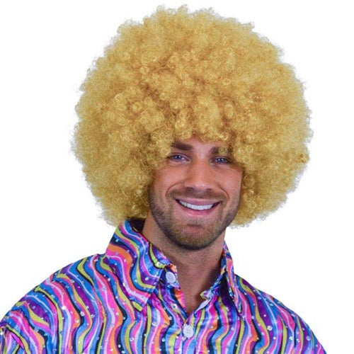 Feestbazaar Pruik Afro blond krul