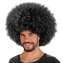 Feestbazaar Pruik Afro Jimmy zwart oversized