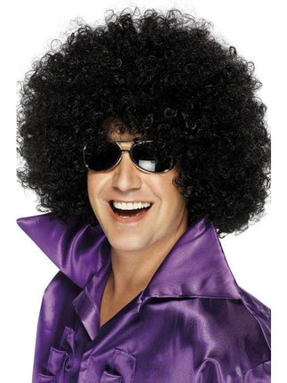 Feestbazaar Pruik Afro new look zwart