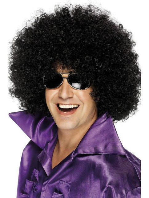 Feestbazaar Pruik Afro new look zwart