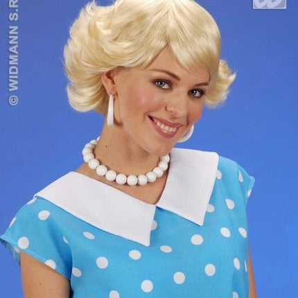 Feestbazaar Pruik Audrey blond