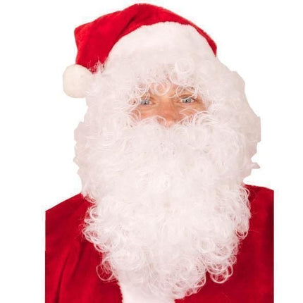 Feestbazaar Pruik + Baard kerstman eco