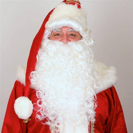 Feestbazaar Pruik + Baard Kerstman luxe
