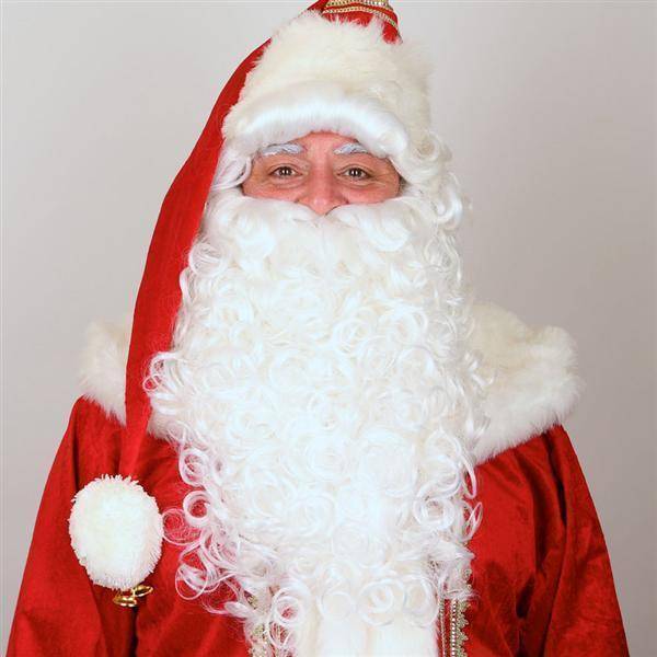 Feestbazaar Pruik + Baard Kerstman luxe
