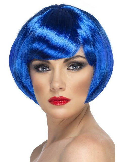 Feestbazaar Pruik babe kort blauw