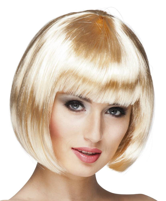 Feestbazaar Pruik bobline new look Goudblond