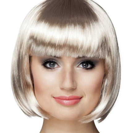 Feestbazaar Pruik bobline platinum blond