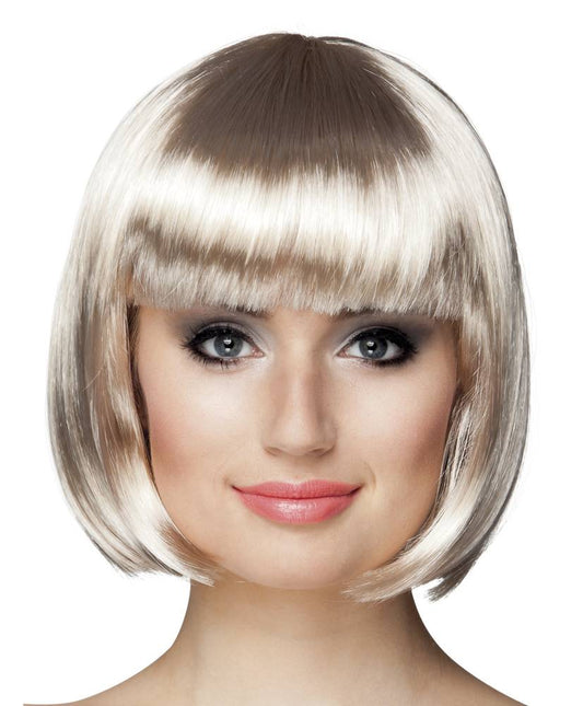 Feestbazaar Pruik bobline platinum blond