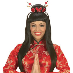 Feestbazaar Pruik China girl