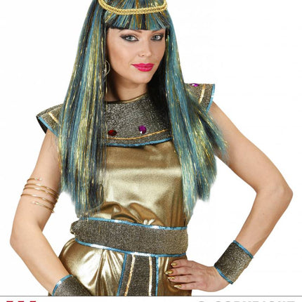 Feestbazaar Pruik Cleopatra new age