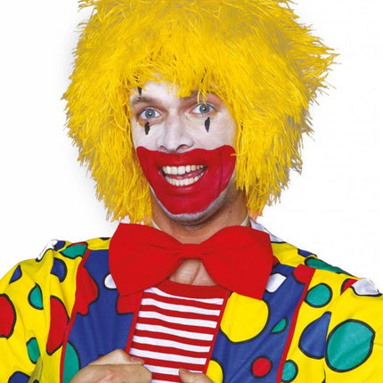 Feestbazaar Pruik clown geel