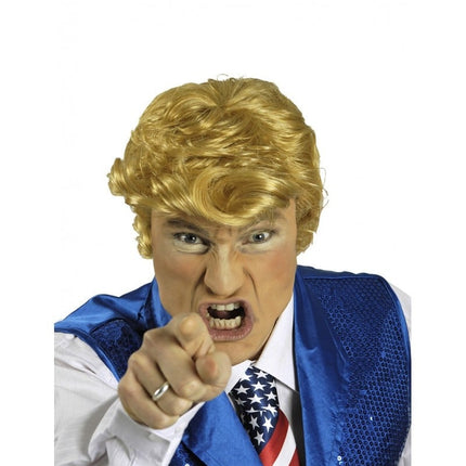 Feestbazaar Pruik Don Trumpy Blond