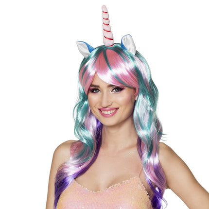 Feestbazaar Pruik Eenhoorn Daydream