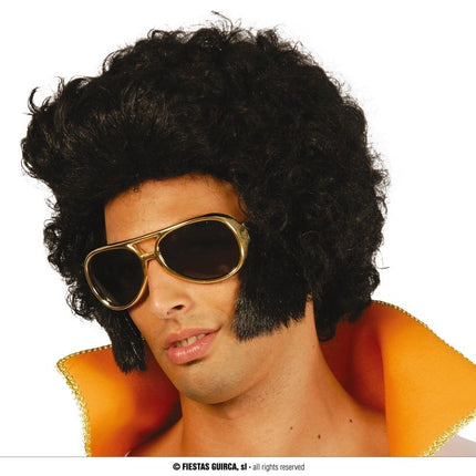 Feestbazaar Pruik Elvis Boogie Zwart