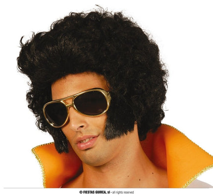Feestbazaar Pruik Elvis Boogie Zwart