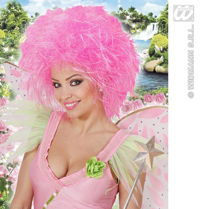 Feestbazaar Pruik Fee Neon Roze
