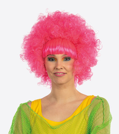 Feestbazaar Pruik Fifi Pink Dames
