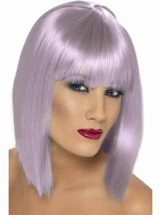 Feestbazaar Pruik Glam lila