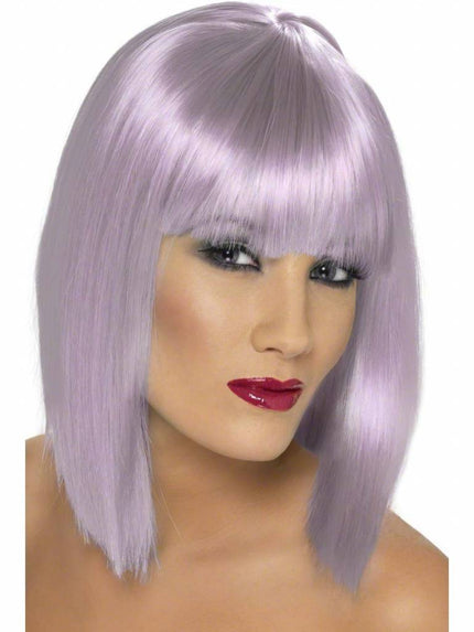 Feestbazaar Pruik Glam lila
