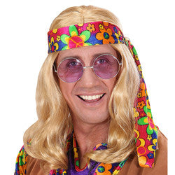 Feestbazaar Pruik hippie blond Kukka