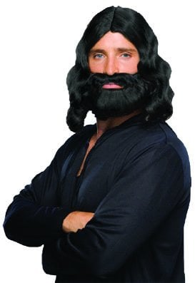 Feestbazaar Pruik Holy man zwart