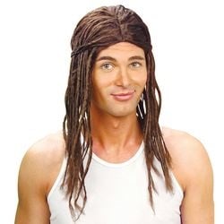 Feestbazaar Pruik Jamaica met dreadlocks bruin