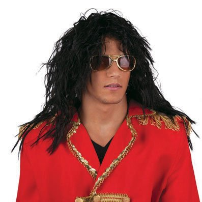 Feestbazaar Pruik king of pop